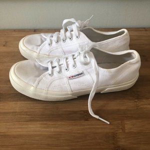 superga white canvas sneakers